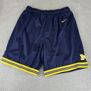 Michigan Wolverines Basketball Shorts Nike Medium Authentic Team Apparel Blue